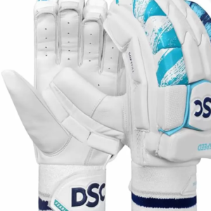 DSC Batting Gloves For Right Hand Batsman (White, Blue) For junior